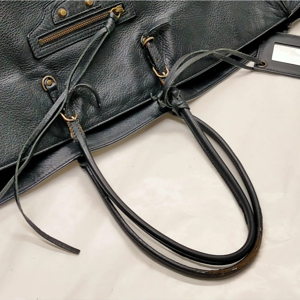 Balenciaga Tote Bag The Paper Black Leather - Picture 3 of 8